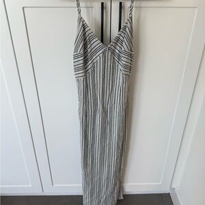 Muse Black and White Sleeveless Slip Maxi Dress